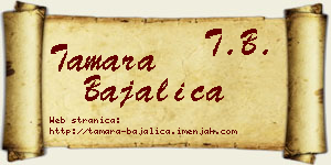 Tamara Bajalica vizit kartica
